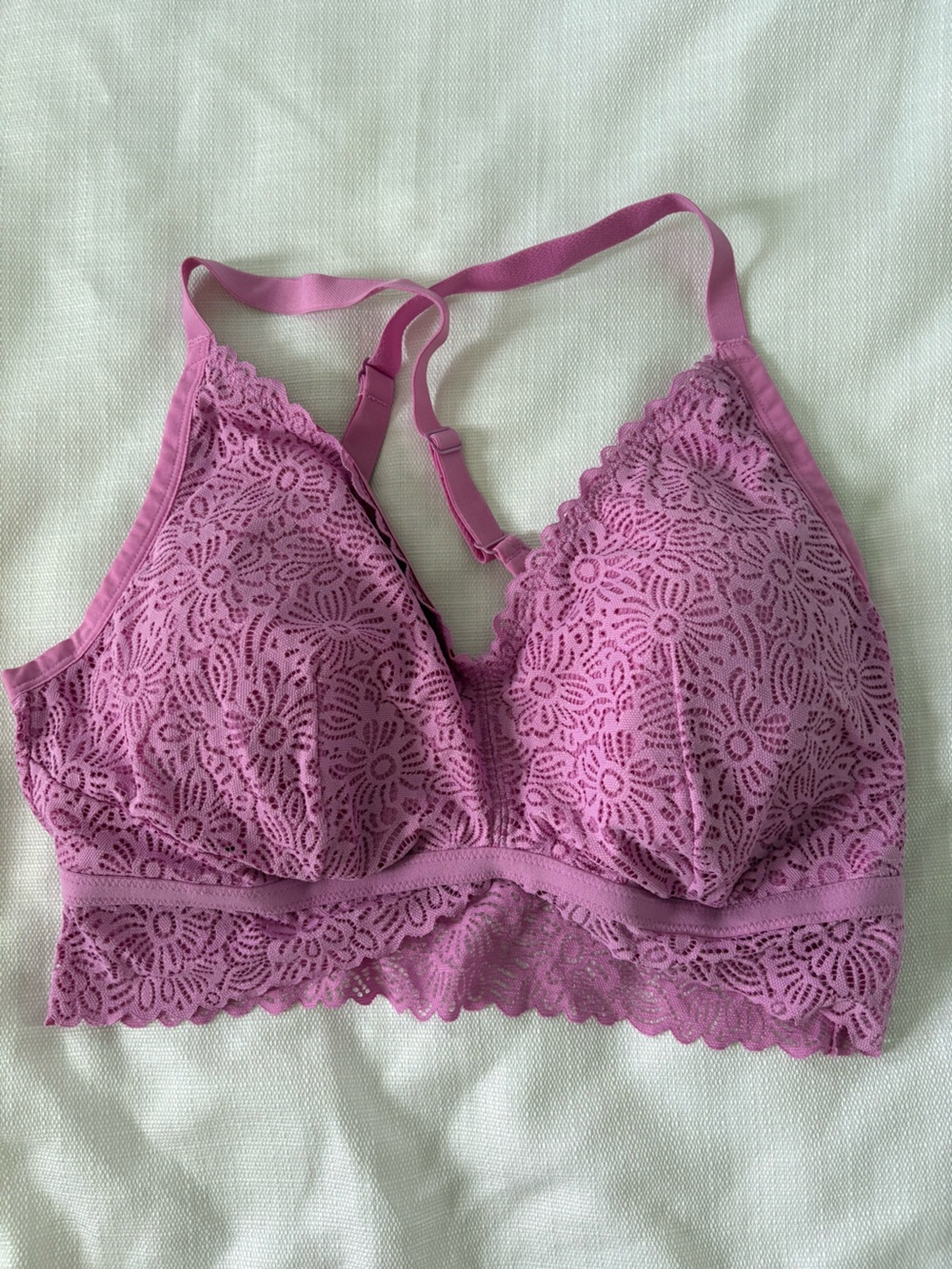 Auden Floral Lace Bralette in Lavender Pink